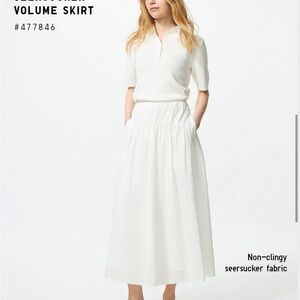 Uniqlo A-Line Skirt in White